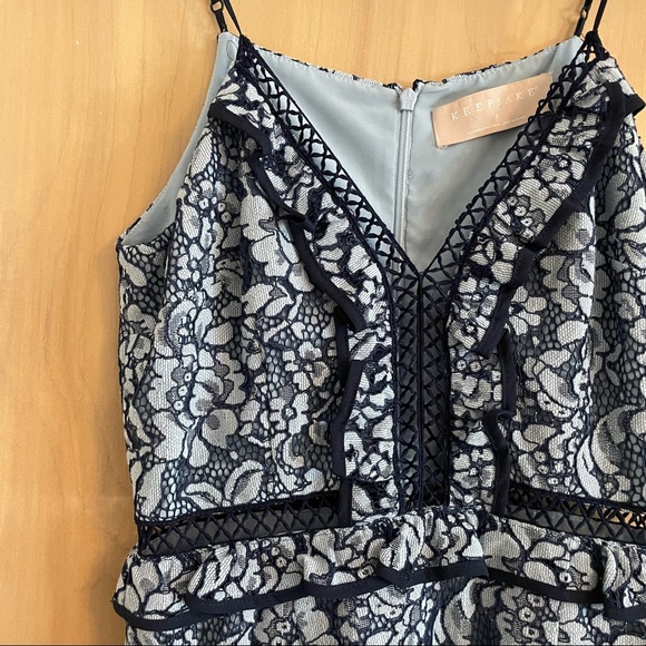 Keepsake the Label Blue Lace Mini Dress - Picture 5 of 7